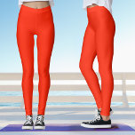 Bold Scarlet Red Yoga Leggings<br><div class="desc">These bold scarlet red yoga leggings can be mixed and matched with the rainbow tank tops in this collection.</div>