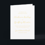 Bold Script Butter Yellow Elegant Catholic Wedding Program<br><div class="desc">Classic style wedding programs featuring a simple yet elegant design with your names in script and your details in serif fonts.</div>