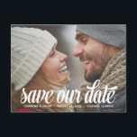 Bold Script | Photo Save the Date Announcement Postcard<br><div class="desc">This gorgeous,  full-bleed photo save the date features a bold retro-style calligraphy and the text "Save our date" - customize with your wedding details and favourite photo.</div>