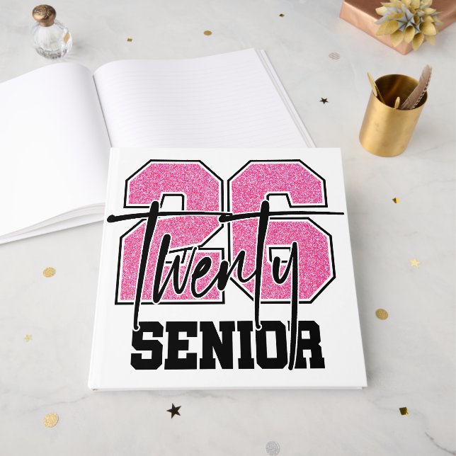 Bold Senior Year Graduation Design Guest Book (Front Open)
