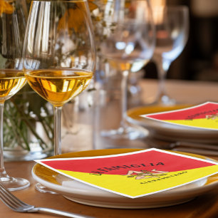 Bold Sicily Sicilian Flag  Red and Yellow Napkin