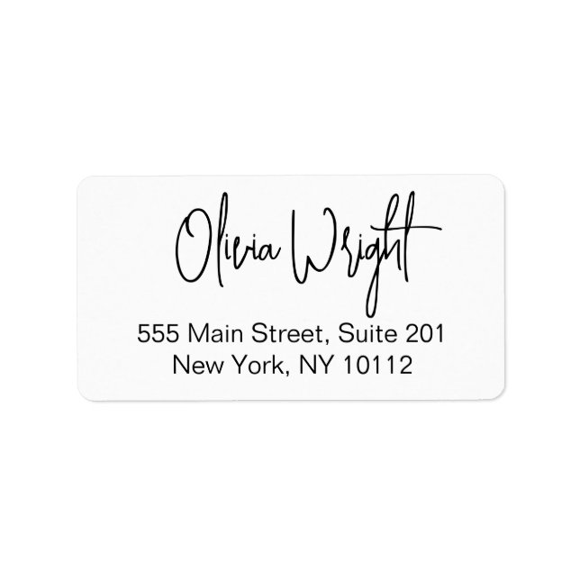 Bold Signature Script, Professional  Label (Front)