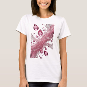 Bold Silver WATER DROP JEWELRY Artistic Motif T-Shirt