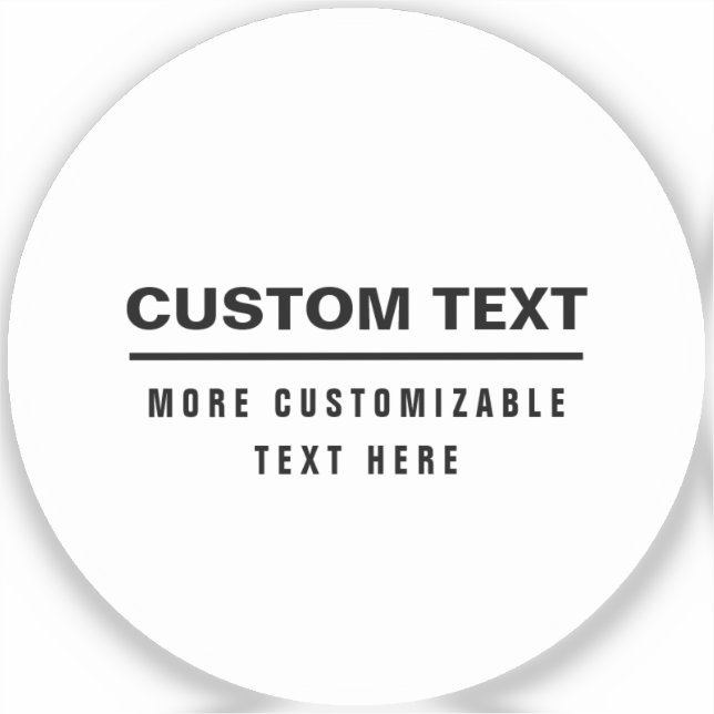 Bold Simple Customizable Text Template  (Front)