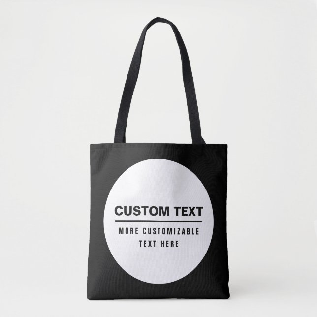 Bold Simple Customizable Text Template  Tote Bag (Front)
