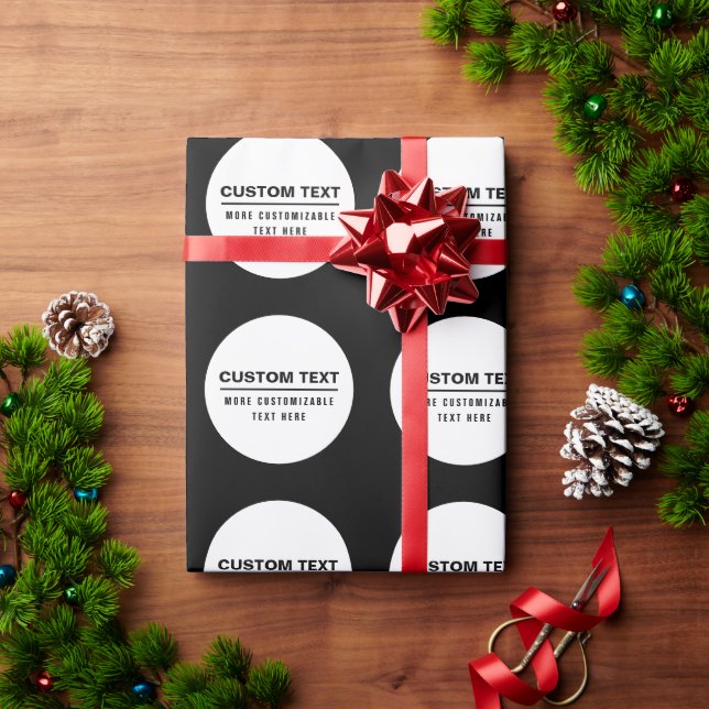 Bold Simple Customizable Text Template  Wrapping Paper (Holiday Gift)