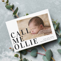 Bold Simple Minimalist Photo Call Me Birth