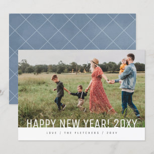 Bold Simple Modern Happy New Year Holiday Card