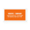Bold Simple Orange and White Border Business Card