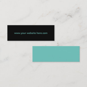 Bold Simple Teal Website Minimalist Business Cards