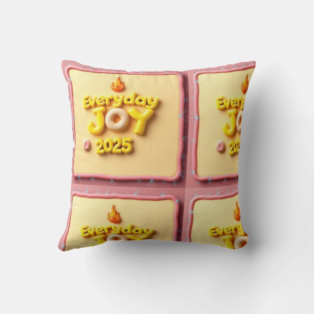 Bold Sketch Pulse Throw Pillow (Back)