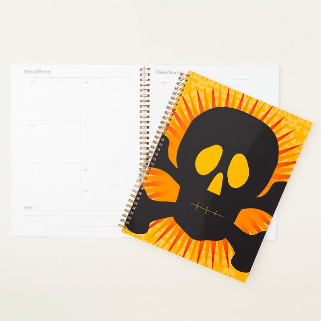 Bold Skull and Crossbones with Orange Burst (Créateur téléchargé)
