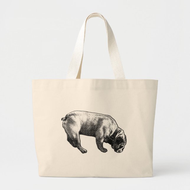 Bold Sniff, Patterned Track Large Tote Bag (Front)