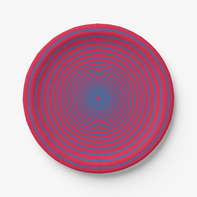 Bold Spiral Party Plate – Customizable (Front)