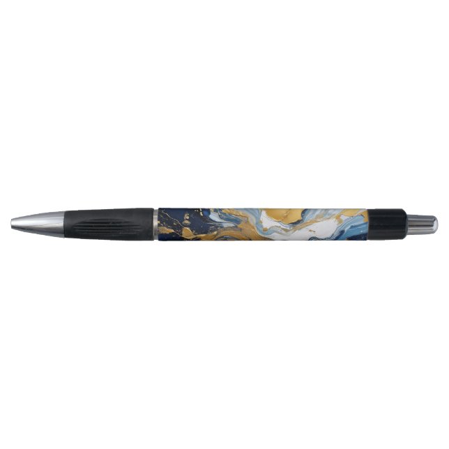 Bold Splash of Gold and Blue Pen (Front)