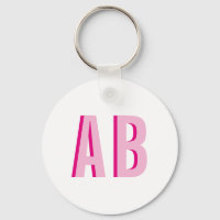 Bold Stacked Pink 2 Letter Monogram