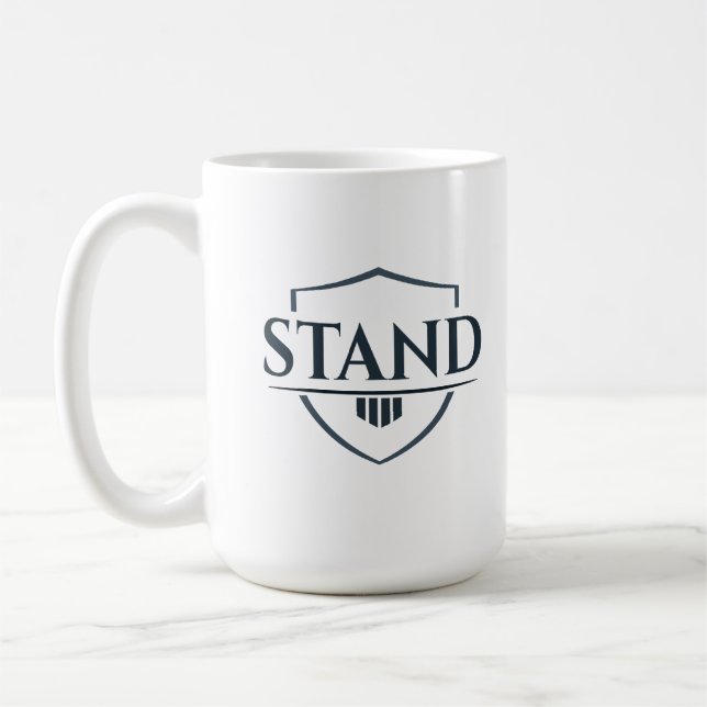 Bold “STAND” Inspirational Christian Mug (Gauche)