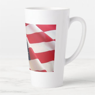 Bold Stars and Stripes – United States Flag Art  Latte Mug