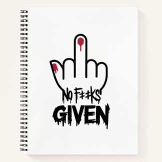 Bold Statement Art - Middle Finger Design Notebook