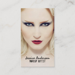 Bold Statement Makeup Artist Business Card