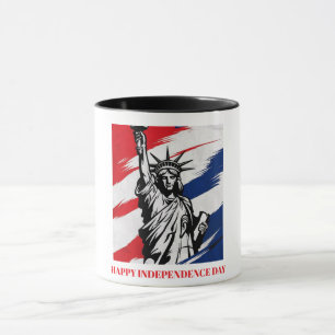 Bold Statue of Liberty Stripes Patriotic Custom  Mug