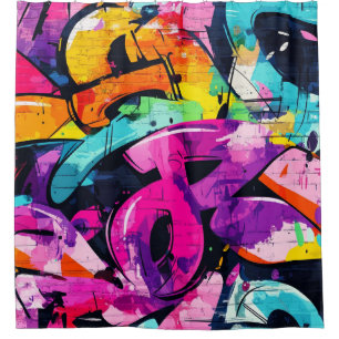 Bold Street Art with Purple Black and Yellow