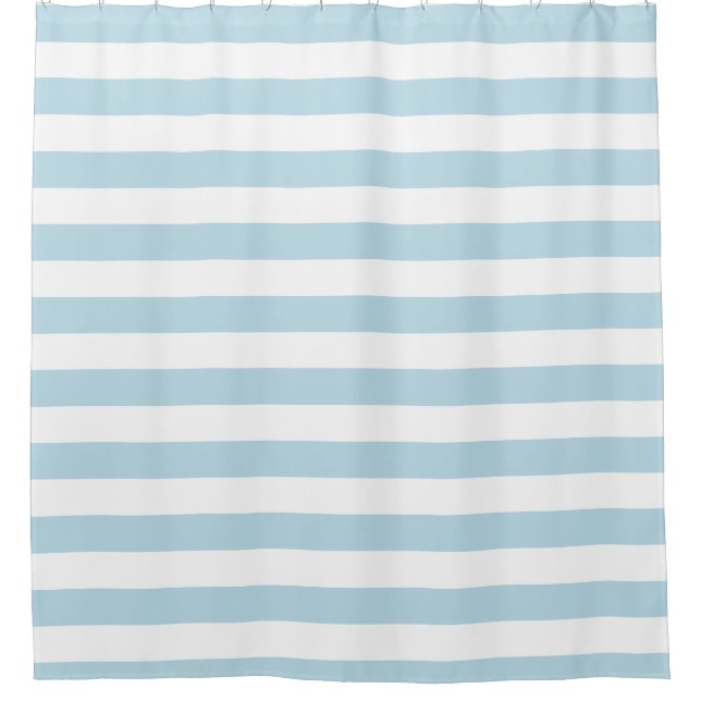 Bold Stripe aqua Shower Curtain (Front)