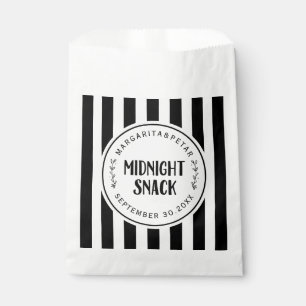 Bold Stripe Midnight Snack Wedding Favour Bag