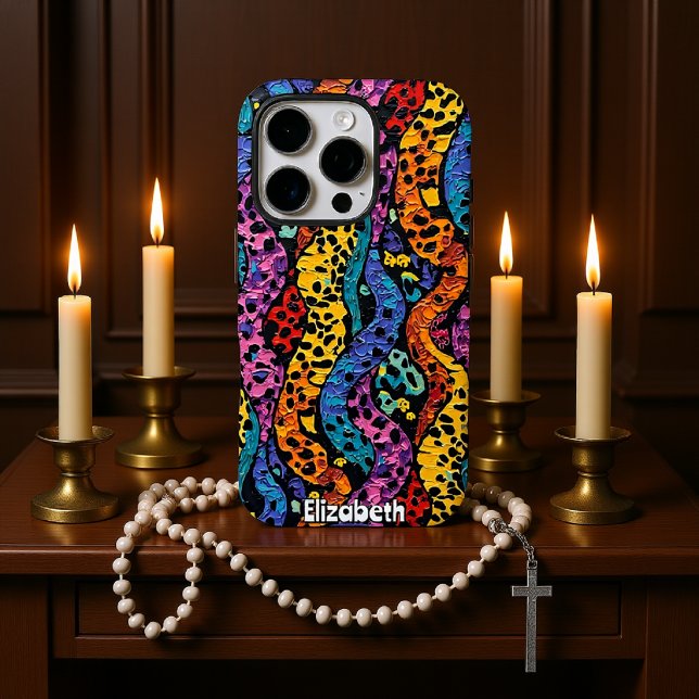 Bold Stripes: Leopard Print Abstraction Case-Mate iPhone Case (Creator Uploaded)