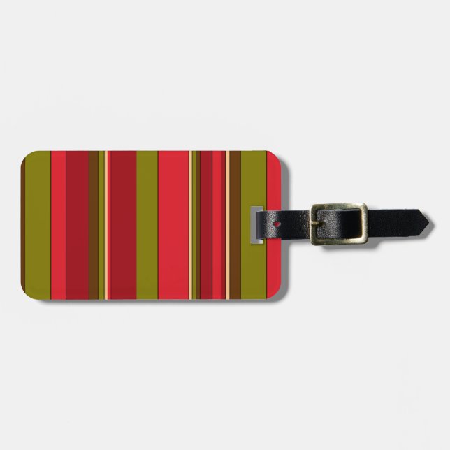 Bold Stripes Luggage Tag (Front Horizontal)