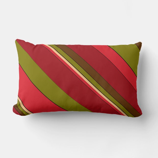 Bold Stripes Lumbar Pillow (Front)