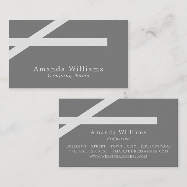 Bold Stripes, Minimalist Business Card (Front/Back)