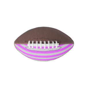 Bold Stripes Pink and White Football