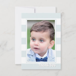 Bold Stripes Thank You Photo Card