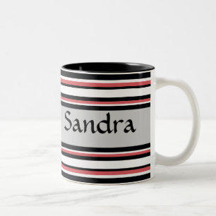 Bold Stripes Two-Tone Coffee Mug