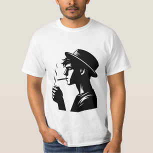 Bold Style Men's T-Shirt – Smoking Man Cigar Art P