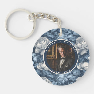 Bold-styled couple keychain Gardenias Floral