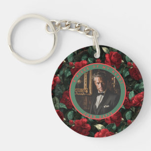 Bold-styled Gifts For Guys Custom Gardenias Keychain