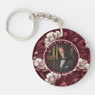 Bold-styled Valentine'S Day Gifts Custom Gardenias Keychain