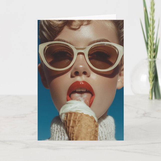 Bold Summer Ice Cream Style Invitation (Front)