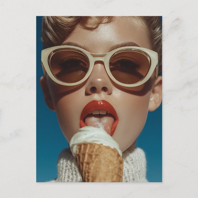 Bold Summer Ice Cream Style Postcard (Front)