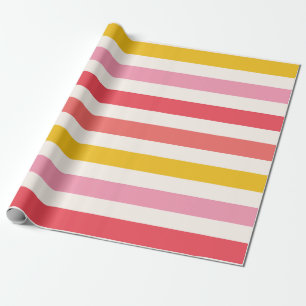 Bold Summer Stripes Pattern Wrapping Paper