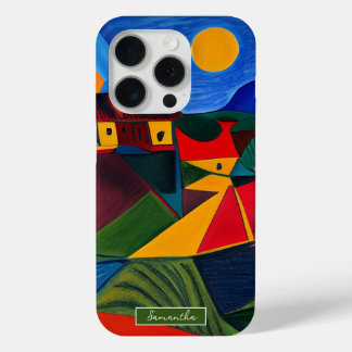 Bold sunset Picasso art iPhone 15 Pro Case