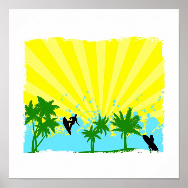 bold surfer design poster (Front)
