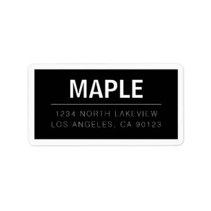 Bold Surname or Business Brand   Text w/Border Label