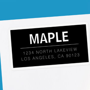 Bold Surname or Business Brand   Text w/Border Label