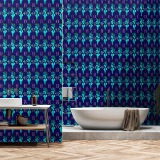 Bold Surreal Female Figure Pattern Wallpaper 