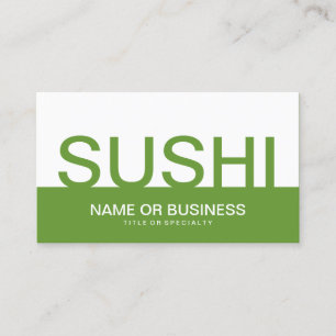 bold SUSHI (colour customizable) Business Card