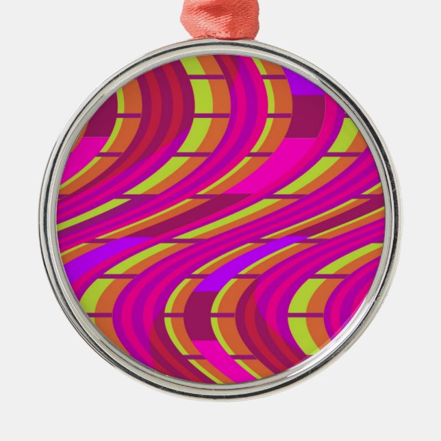 Bold Swirl Metal Ornament (Front)