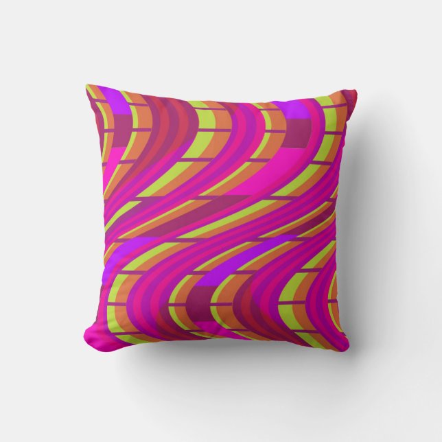 Bold Swirl Throw Pillow (Front)